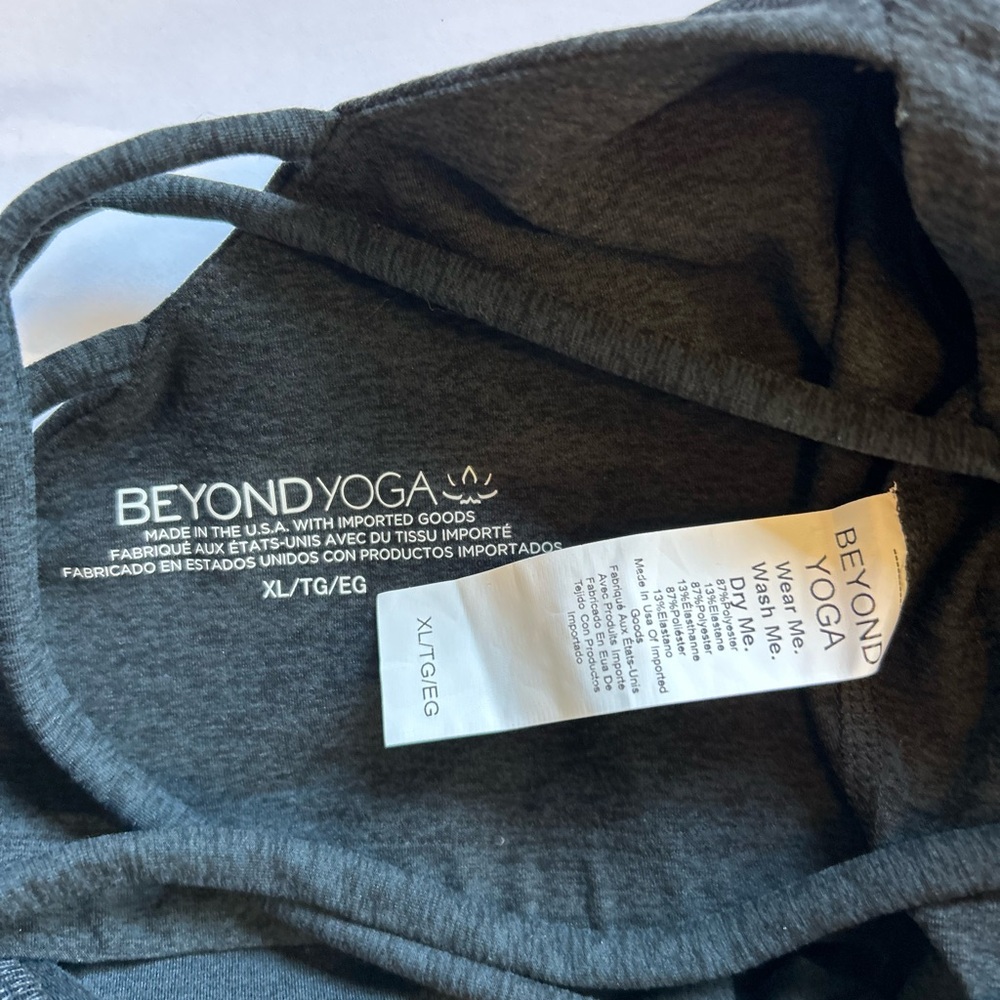 Beyond Yoga Spacedye Enlighten Cropped Pullover Darkest Night Black Size XL - Picture 10 of 11